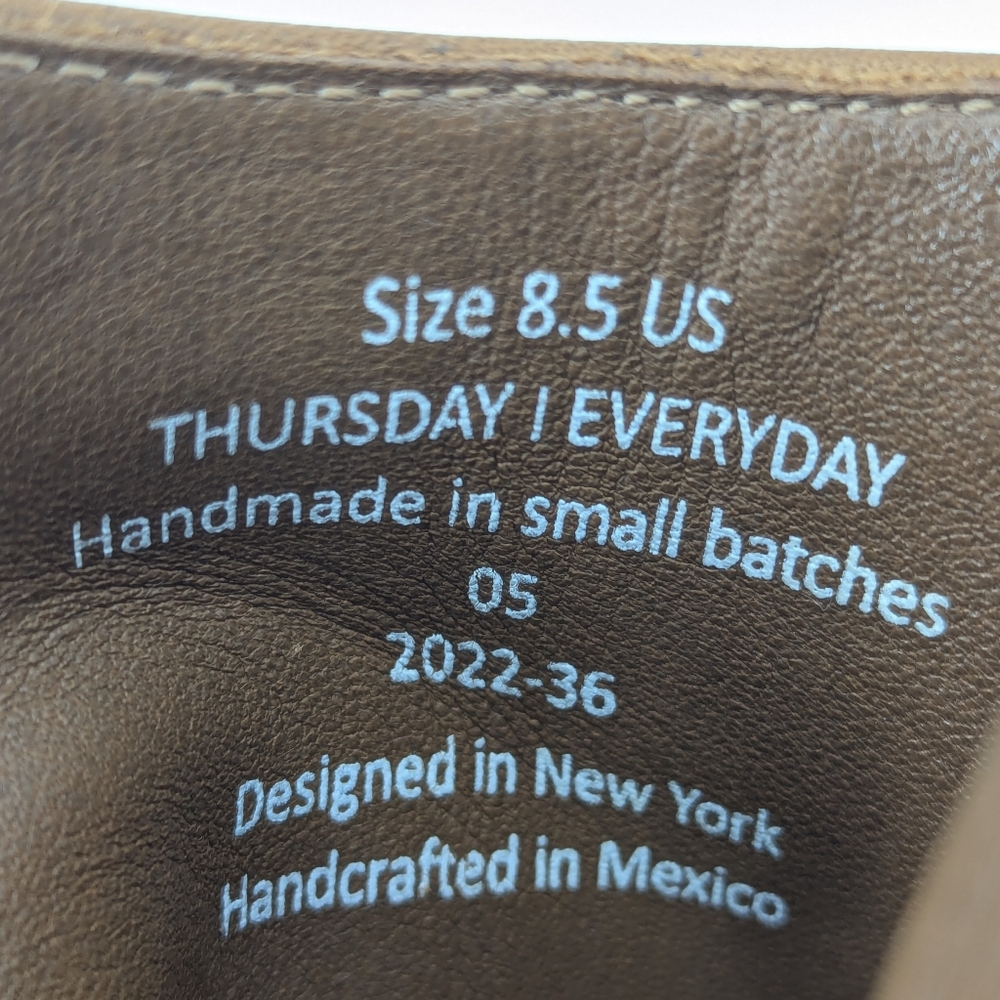 Thursday Everyday Toffee Downtown Leather Ankle Bootie Tan Brown Fall Size 8.5 - Picture 9 of 16